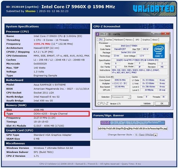 DDR4-from G.Skill memory overclocked to 4255 MHz