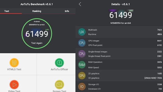 Exynos 7420 yielded slightly Snapdragon 810 in the test AnTuTu