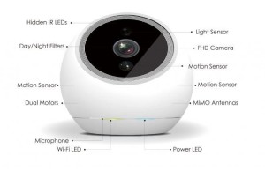 iCam Pro FHD: Surveillance camera with 360 degree view