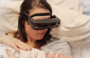 Electronic glasses eSight allowed nearly blind woman to look at her child
