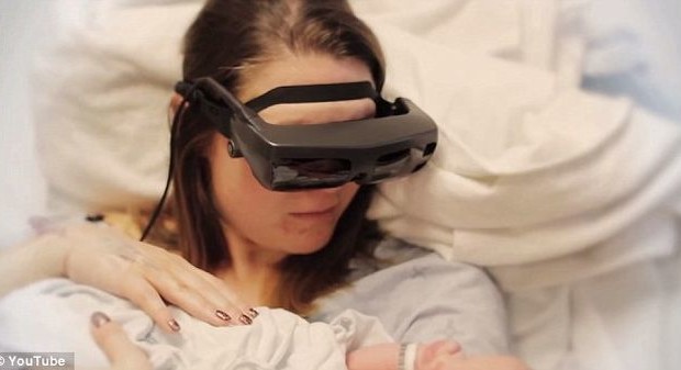 Electronic glasses eSight allowed nearly blind woman to look at her child