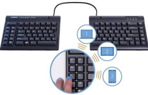 Kinesis Freestyle2 Blue: Keyboard with instant switching between the three devices
