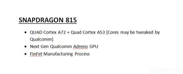 Exit Qualcomm Snapdragon 815 is constrained marketing reasons