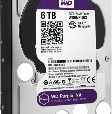 Hard Drives WD Purple NV designed for networked storage in the surveillance