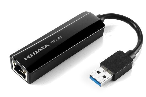External adapter IO Data ETG5-US3 turns into a USB 3.0 port Gigabit Ethernet