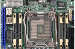 ASRock made a mini-ITX board with socket LGA 2011-3 and four-channel memory